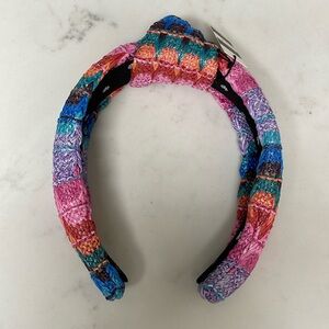 Lele Sadoughi multi colored Raffia headband never worn